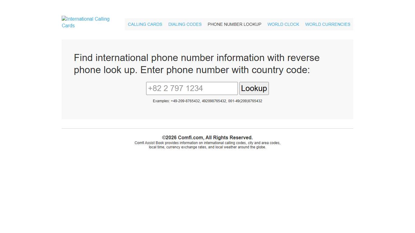 Reverse Phone Lookup Comfi